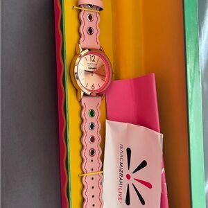 Isaac Mizrahi Pink Crayola Scalloped Edge Watch